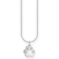 Thomas Sabo Paw Pendant Necklace: Cute, Zirconia PavÉ, Silver