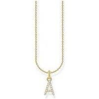 THOMAS SABO Letter A Necklace 925 Sterling Silver with Zirconia KE2240-051-14
