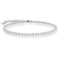 Thomas Sabo Unisex Silver Tennis Bracelet with White Zirconia Recycled 925 Silver A2167-051-14