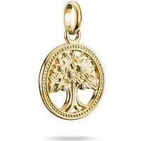 Thomas Sabo Charm Club Connect CC1262-414-14 Tree of Love Charm Pendant with Stones 18k Gold Plating Recycled 925 Silver
