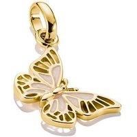 Thomas Sabo Charm Club Connect CC1265-427-14 18K Gold Plated 925 Sterling Silver Cold Enamel Butterfly Pendant