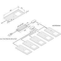 Hera Eco-Pad F LED under-cabinet lamp 5-set 4,000 K alu