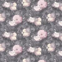 Livingwalls Floral Wallpaper Metropolitan Stories Non-Woven Anke & Daan - Amsterdam 10.05 m x 0.53 m Grey Pink Black Made in Germany 369212 36921-2