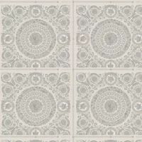 Versace Wallpaper Luxury Ornaments Heritage Non-Woven Wallpaper 10.05 m x 0.70 m Silver Grey Made in Germany 370555 37055-5, Metallic, Grau