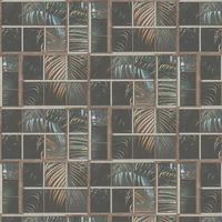 Jungle Wallpaper Industrial A.S. Création Non-Woven Wallpaper 10.05 m x 0.53 m Brown Petrol Black Made in Germany 377401 37740-1
