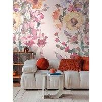Livingwalls COSMOPLITAN 791453 Photo Wallpaper with Floral Bouquet Design in Pink, Yellow, Green - Floral Non-Woven Wallpaper 8.80 m x 0.53 m Flower Motif