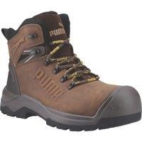 PUMA Mens Iron HD Brown Mid Heavy Duty Oiled Leather Composite Work Safety Boots (Brown, UK Footwear Size System, Adult, Men, Numeric, Medium, 9)