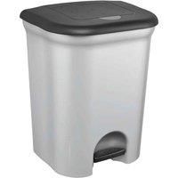 keeeper Pedal Bin with 2 Waste Compartments, 2x 11 Litre, Torge, Silver