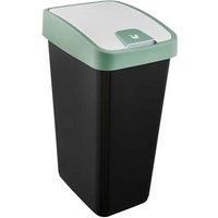 keeeper Premium Rubbish Bin With Flip Lid, Soft Touch, 45 Litre, Magne, Nordic Green
