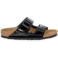 Birkenstock Schuhe Arizona Birko-Flor Lack Schmal Patent Black (1005292) 36 Schwarz