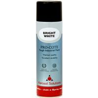 Industrial Spray Paint 500ml Bright in White Plastic