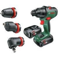 Bosch ADVANCEDIMPACT 18v Cordless Combi Drill and Attachments 2 x 2.5ah Liion Charger Case
