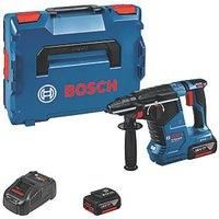 Bosch Professional 18V System Cordless Rotary Hammer GBH 18V-24 C (with SDS Plus, 2x5.0 Ah Batteries, Charger GAL 1880 CV, in L-BOXX)