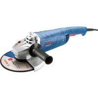 Bosch Professional Corded Angle Grinder GWS 2200 P (230 V, disc Diameter 230mm, 2,200 W Motor, Protection Switch, Auxiliary Handle, Protective Guard, Two-Hole Spanner, Backing Flange and Locking nut)