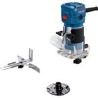 Bosch Professional Palm Router GLF 55-6 (550 W Motor Spinning, 33,000 RPM, incl. 2 x Spanner, 1 x Collect, Parallel Guide, Flush Trim Roller)