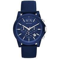Armani Exchange Men's Chronograph Quartz Watch Strap Silicone AX1327