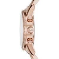 Michael Kors Watch for Women Ritz, Quartz Chronograph Movement, 37 mm Rose Gold Stainless Steel Case with a Stainless Steel Strap, MK6485