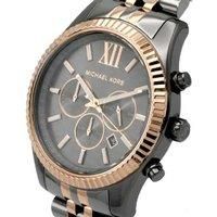 NEW MICHAEL KORS MK8561 BLACK LEXINGTON CHRONOGRAPH WATCH - 2 YEARS WARRANTY
