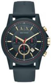 Armani Exchange Men's Chronograph Quartz Watch with Silicone Strap AX1335