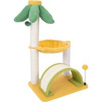 TIAKI Palm Scratching Tree with Hammock - Yellow