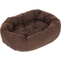 Cosy Mocha Brown Dog Mattress - Dark Brown / Black - Approx. 110 x 95 x 20 cm (L x W x H)
