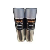 SILVER PROTECTIVE COATING SPRAY PAINT 500ML HALFORDS X 2