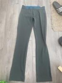 Reebok Skinny Bootcut Sports Khaki Workout Trousers Leggings Size Small New