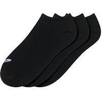 adidas Men's TREFOIL LINER Socks, Black/Black/White, 3942