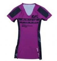 Reebok Crossfit Compression Top Womens 4-6 Purple Black Breathable Wicking WOD - XS Regular