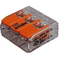 3 Pole Terminal Block / Splicing Connector with Lever Lock, 6mm, 450V - WAGO