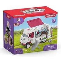 schleich HORSE CLUB — 42439 Mobile Vet with Hanoverian Foal, schleich Horse Equine Vet with X-Ray Kit Play Set, Veterinarian Kit for Kids Ages 5-12, Model Specific