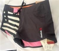 Ladies Reebok Training Shorts Waist 28” Moisture Wicking Sports Gym Activewear
