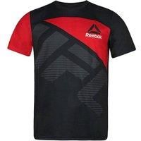 Reebok UFC Short Sleeve Crew Neck Black Red Mens T-Shirt AZ9019