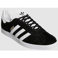 adidas Originals Gazelle Black/Gold Metallic Nubuck Adult Trainers Shoes