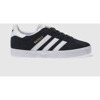 adidas Unisex Kids' Gazelle C Gymnastics Shoes, Black (Core Black/Footwear White/Gold Metall), 2 UK 34 EU