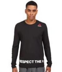 Reebok Ufan Long Sleeve Tee Black Large TD101 HH 12