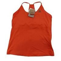 Reebok Women Work Tri Back LBT Top - Orange/FIRCOR, Large