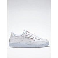 Reebok Club C 85 Gymnastics Shoes, Off White (White/Light Grey), 3 UK