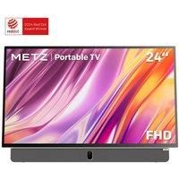 Metz 24 Inch Portable Display 3 Hour Battery Life Companion Series 1080P FHD Smart Google Display, Matte Screen, HDR10, Dolby Audio, LED, Bluetooth, and Google Assistant (2024 Model)