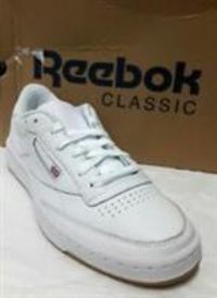 NEW Reebok Club C 85 Estl White Leather Sneakers UK 6/EU 39