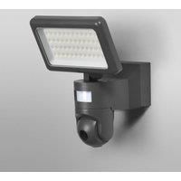 LEDVANCE SMART+ WIFI FLOOD AUTO CAM 20cm - LED Floodlight With Motion And Daylight Sensor, HD Camera, Integrated Remote Control, Alarm Function, 23 W, 3000 K, 2000 Lumen, IP 44