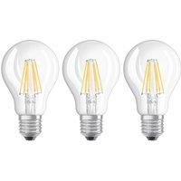 Osram 60W E27 ES LED Filament Classic Light Bulb, Warm White - 3 Pack