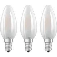 OSRAM LED Base Classic B / LED-lamp in candle shape with E14-base / not dimmable / replacement for 40 Watt / Matt / warm white - 2700 Kelvin / pack of 3