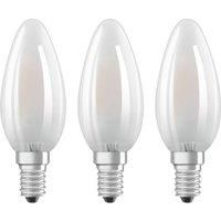 OSRAM LED Base Classic B / LED-lamp in candle shape with E14-base / not dimmable / replacement for 40 Watt / Matt / warm white - 2700 Kelvin / pack of 3