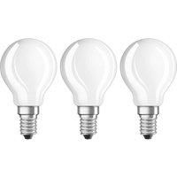 OSRAM LED Base Classic P / LED-lamp in drop shape with E14-base / not dimmable / replacement for 40 Watt / Matt / warm white - 2700 Kelvin / pack of 3