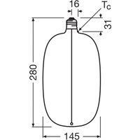 OSRAM LED Big Elipse Oval E27 4,8W 818 Filament smoke dimmable