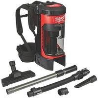 Milwaukee Cordless Backpack Vacuum Cleaner M18 FBPV0 Fuel 18V 3.8 Ltr Bare
