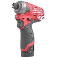 Milwaukee M12FQID-202X 12V 2 x 2.0Ah Li-Ion RedLithium Brushless Cordless Impact Driver (271XH)