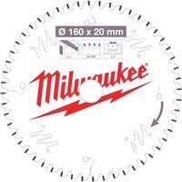 Milwaukee 160mm 52T Aluminium Cutting Circular Saw Blade
