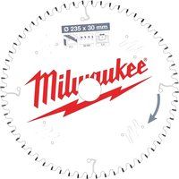New Milwaukee 4932471309 Aluminium Cutting Circular Saw Blade 235mm x 30mm 60T